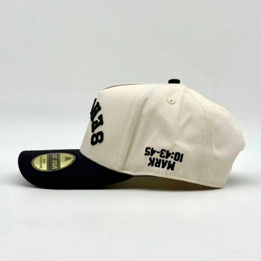 ‘SERVANT’ Premium SnapBack - Cream/Black - Image 8
